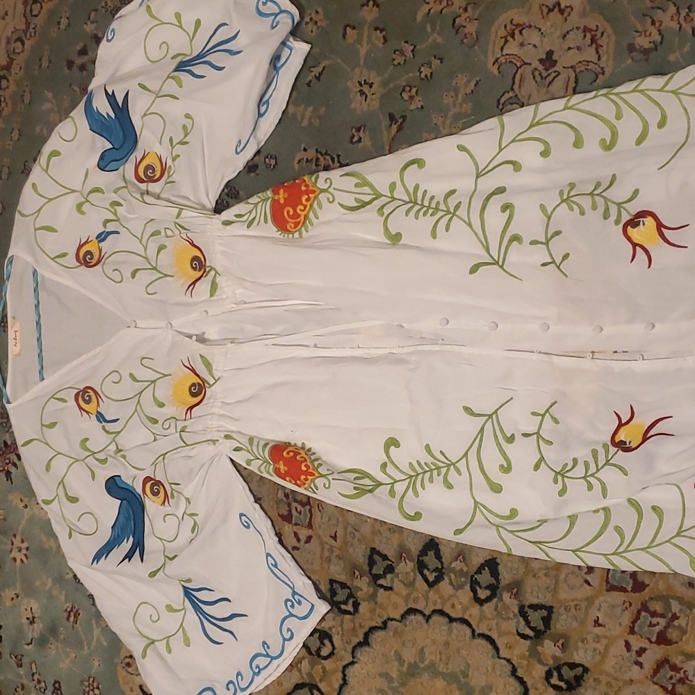 Embroidered boho dress